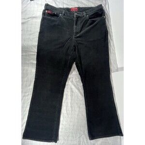 Chaps Denim Petite Women’s Size 12P Black Corduroy Pants Straight Leg Stretch